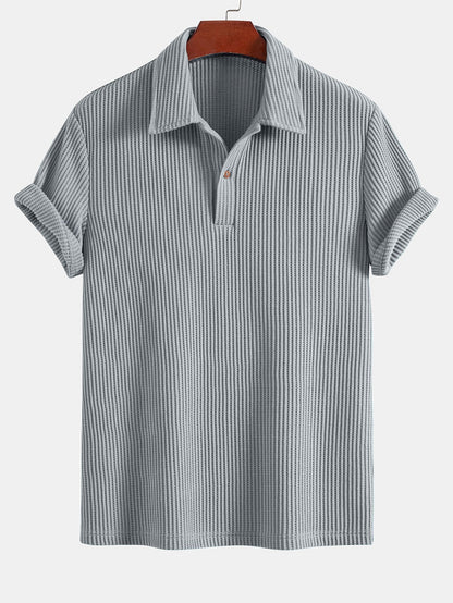 3 Pieces Short Sleeved Waffle Polo