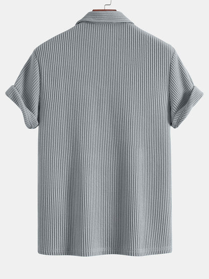3 Pieces Short Sleeved Waffle Polo