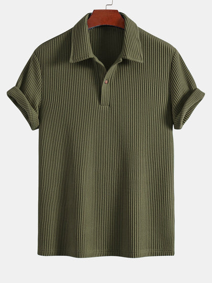 3 Pieces Short Sleeved Waffle Polo