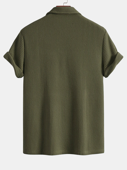 3 Pieces Short Sleeved Waffle Polo