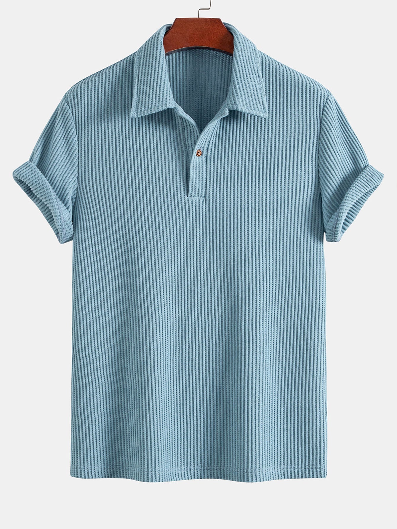 3 Pieces Short Sleeved Waffle Polo