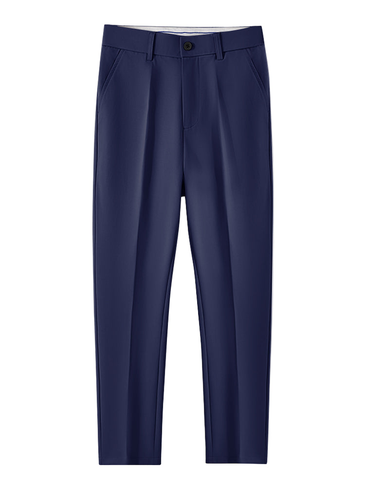 Long Sleeve Stripe Button Up Shirt & Slim Fit Tapered Trousers
