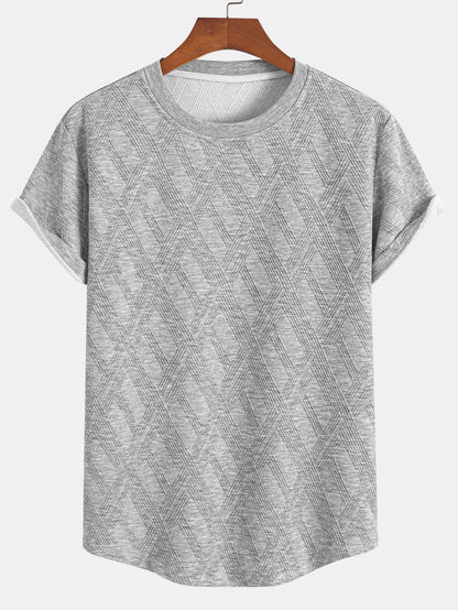 Diamond Jacquard Arc Hem T-Shirt & Diamond Jacquard Shorts
