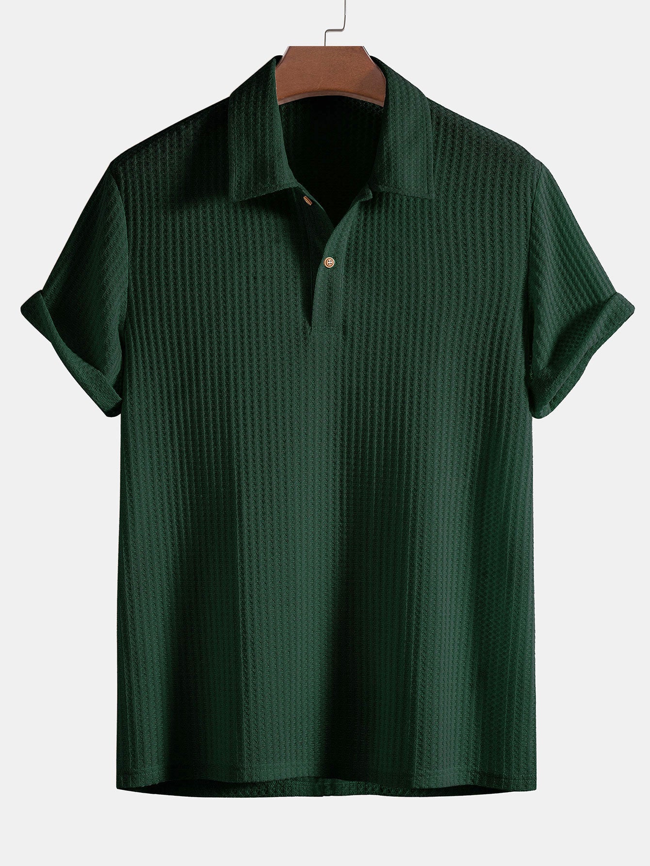 3 Pieces Knitted Waffle Polo Shirt
