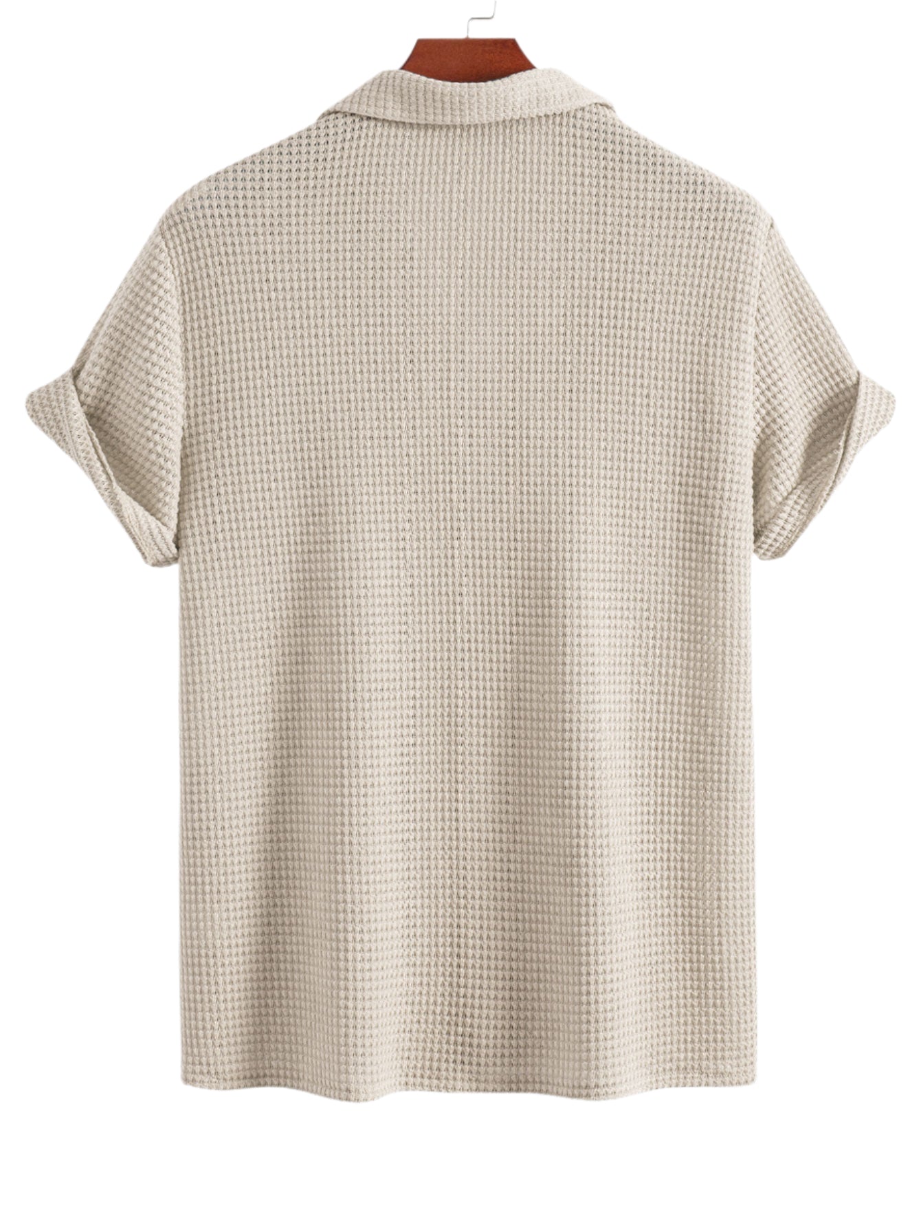 Waffle Textured Cuban Shirt & Shorts