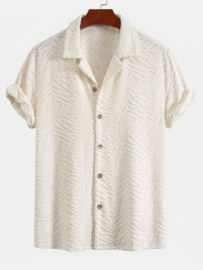 Animal Texture Terry Cuban Shirt & Shorts