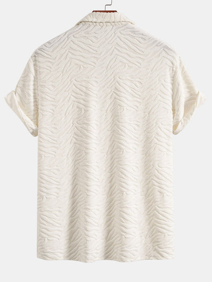 Animal Texture Terry Cuban Shirt & Shorts