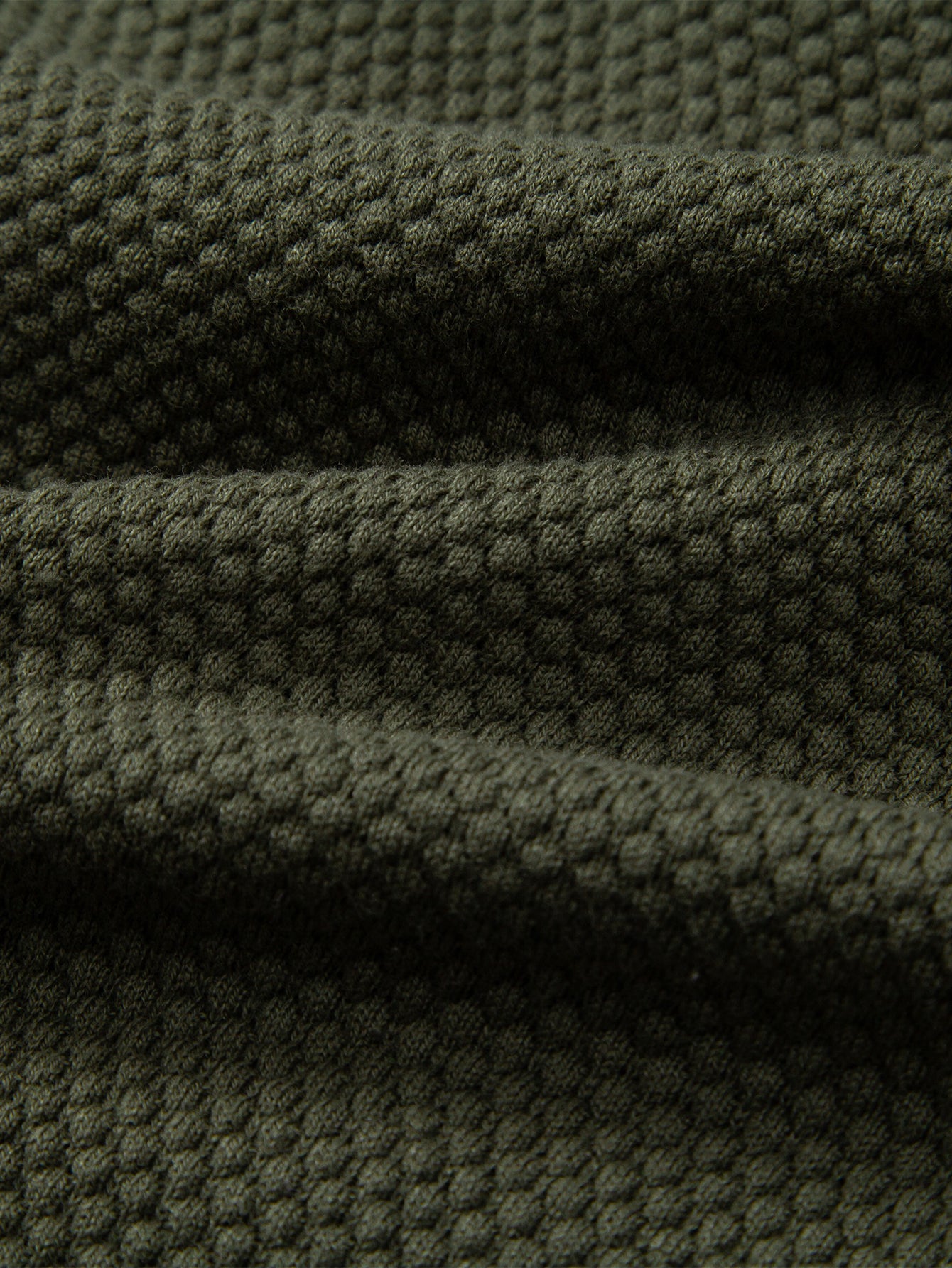Pineapple Texture Knitted Polo Shirt