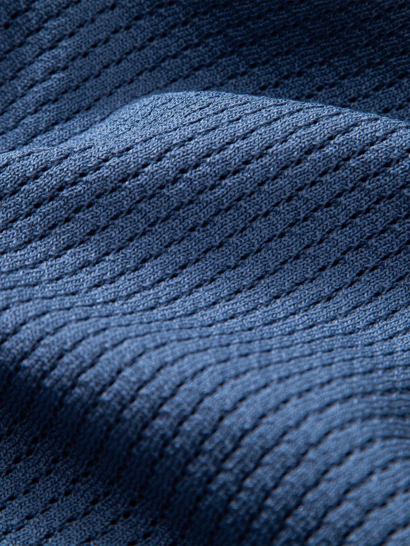 Textured Crochet Knitted Polo Shirt