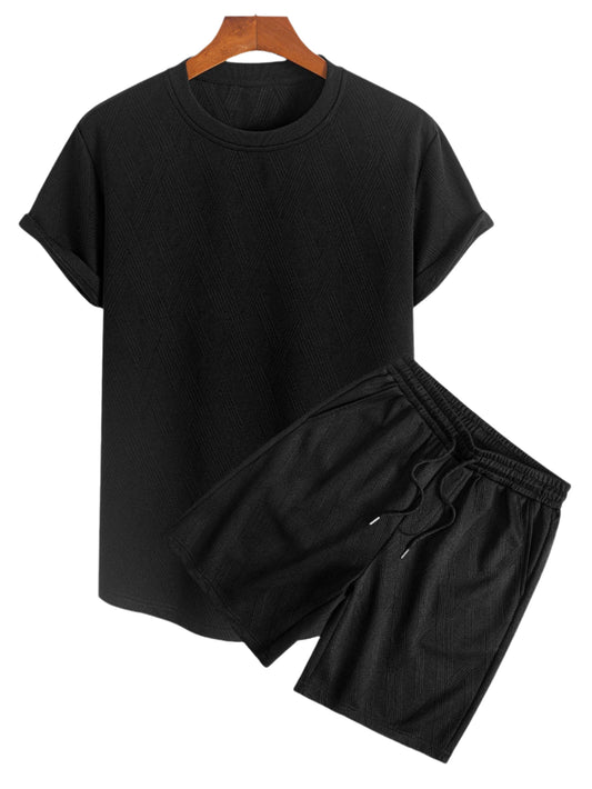 Diamond Jacquard Arc Hem T-Shirt & Diamond Jacquard Shorts