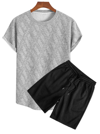 Diamond Jacquard Arc Hem T-Shirt & Diamond Jacquard Shorts