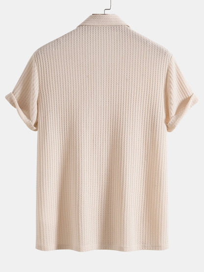 3 Pieces Knitted Waffle Polo Shirt