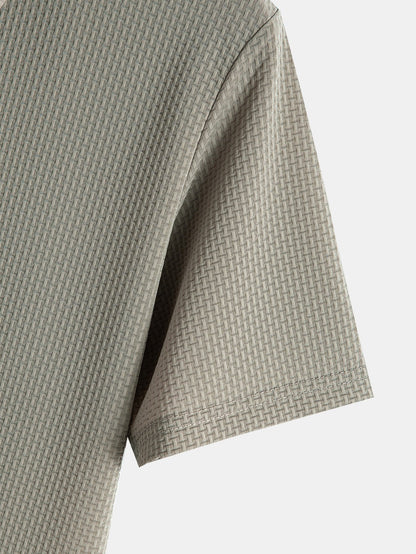 Short Sleeve Textured Polo