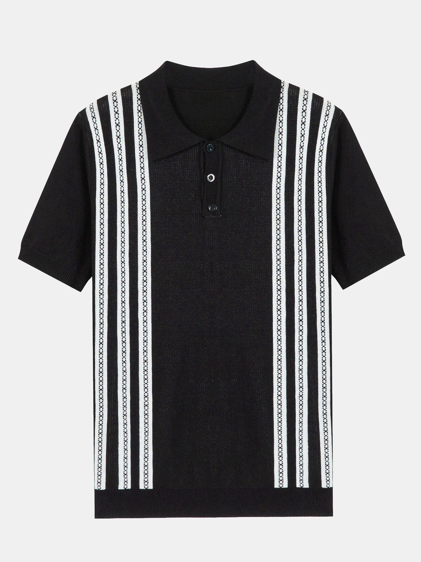 Striped Short Sleeve Sweater Polo