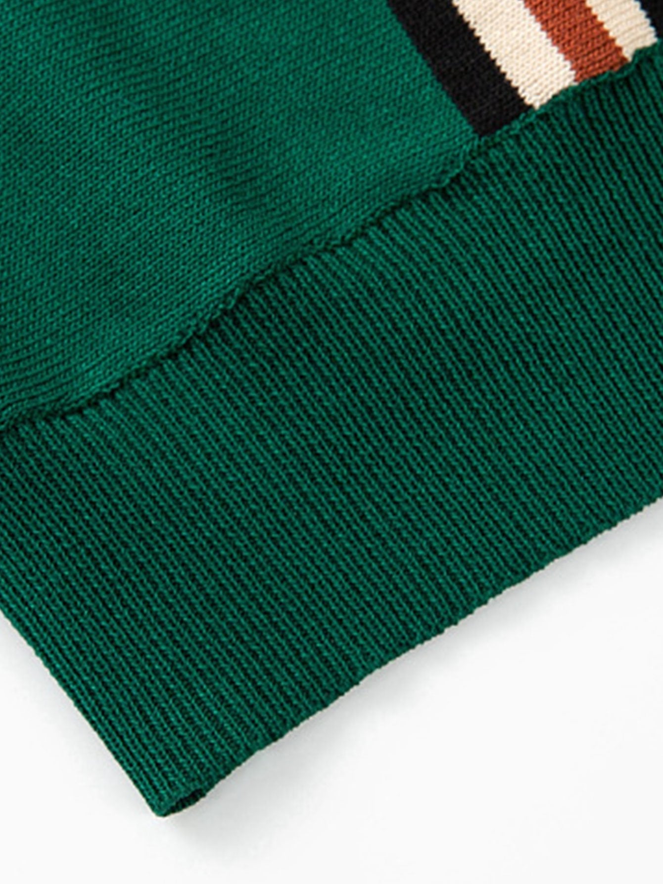Short Sleeve Striped Button Up Sweater Polo