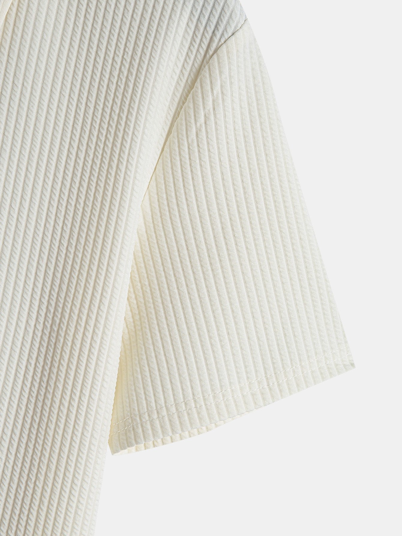 Muscle Fit Ribbed Half Zip Polo
